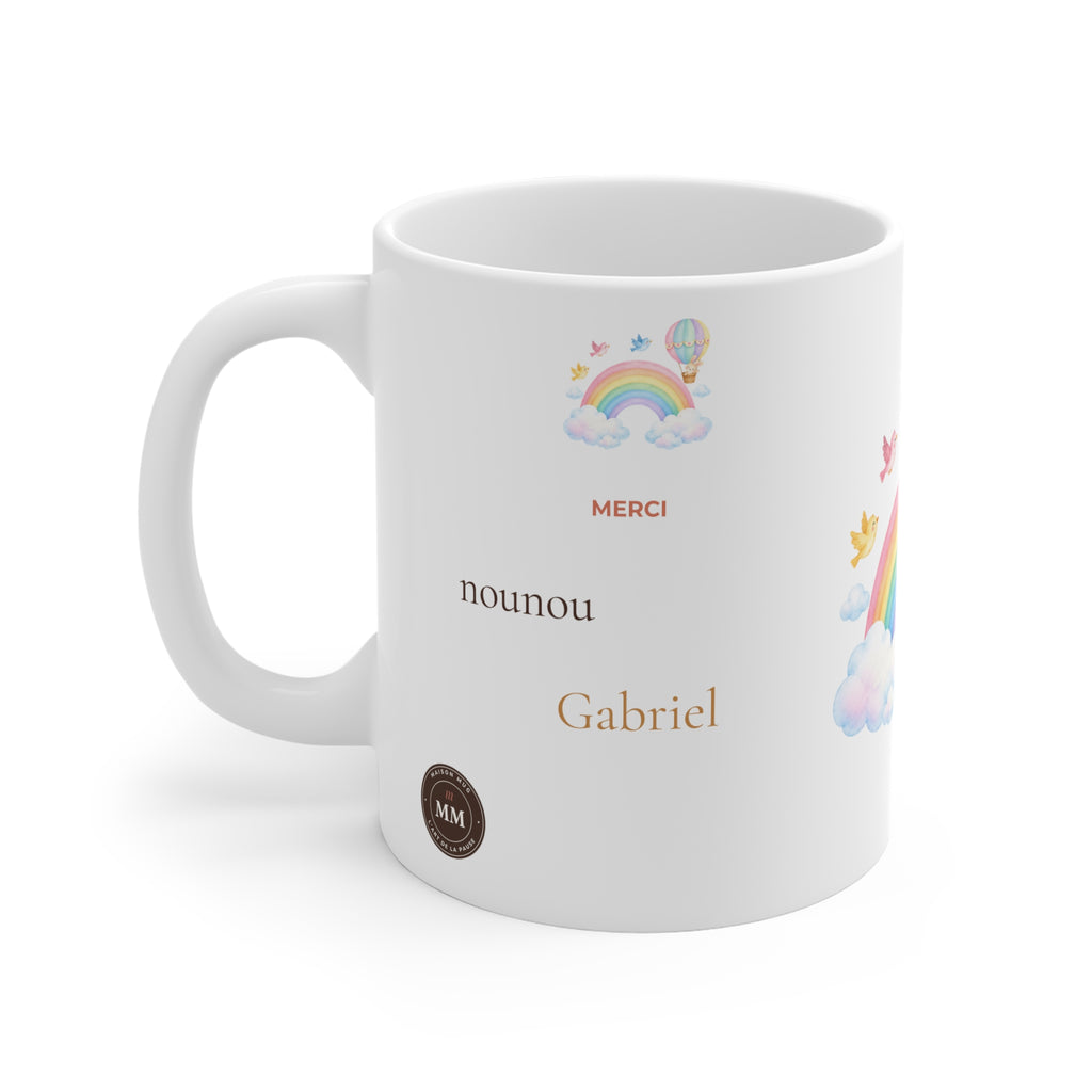 Mug personnalisé Merci nounou – Raffinée