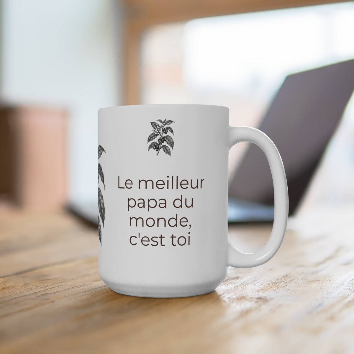 Mug personnalisé Super papa – Moderne