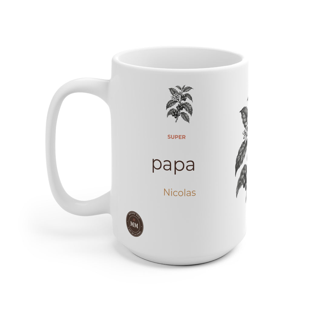 Mug personnalisé Super papa – Moderne